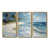 Toile avec cadre flottant or