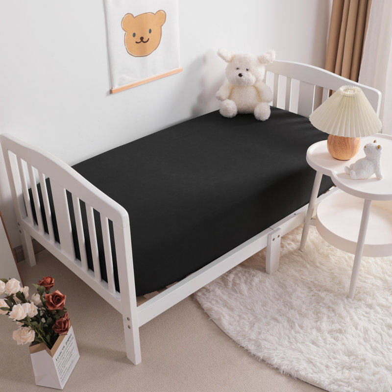 Microfiber Fitted Sheet, Black