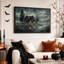«Haunted House Reflection in Moonlit Swamp», art mural sur toile-790770699