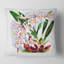 Carré, fleur d'orchidée blanche rétro II - coussin décoratif traditionnel-60159639