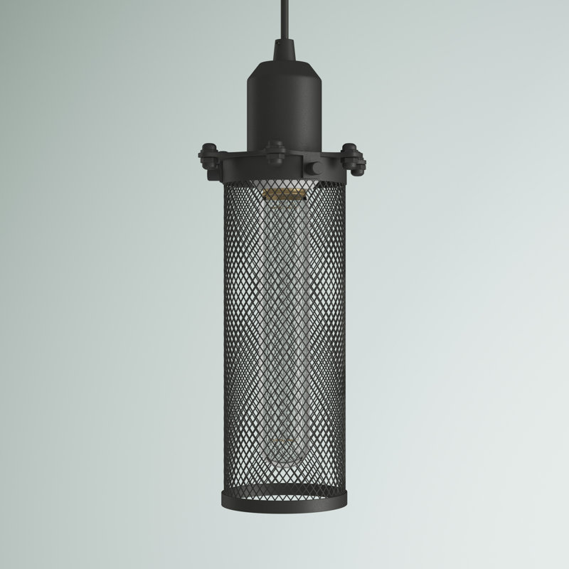 Luminaire suspendu cylindrique 1 lumière Gavyn, Bronze huilé