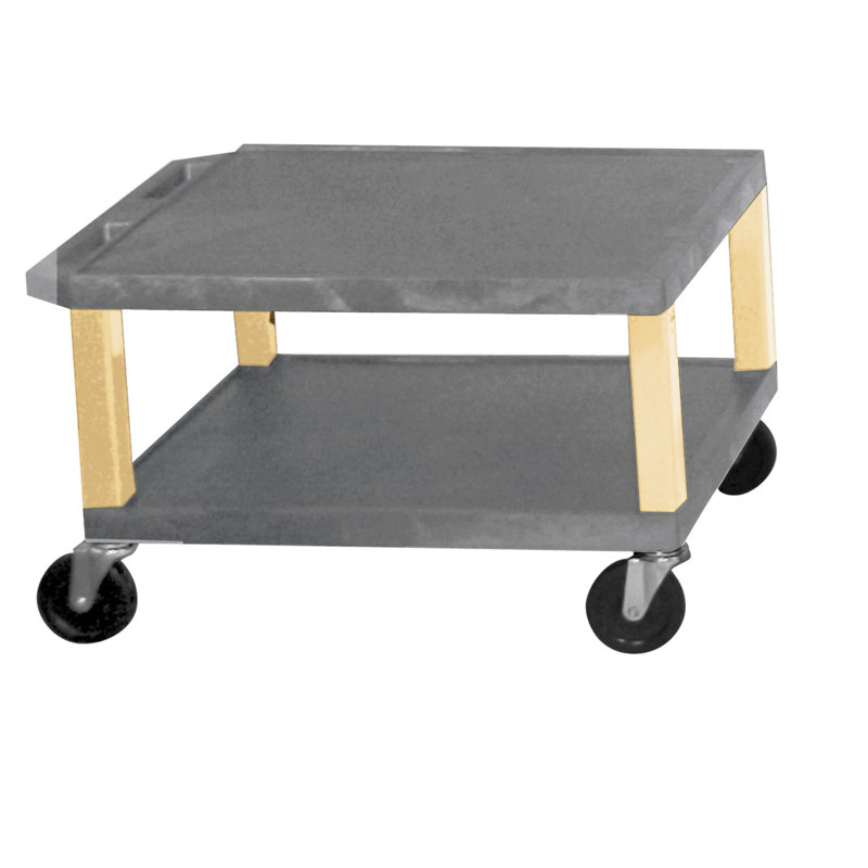 Tuffy 16'' H AV Cart with Wheels, Putty, Gray