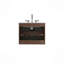 Meuble-lavabo mural 24 po avec lavabo en céramique avec trois trous de robinet, grand meuble-lavabo flottant avec rangement pour salle de bain moderne, lavabo une pièce sans drain, pré-assemblé