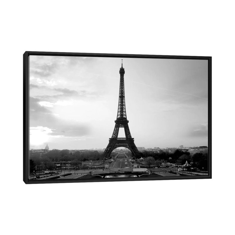 La Tour Eiffel par PhtoINC Studio, reproduction de photo sur toile tendue, Toile avec cadre noir, H 8 po x l 18 po x P 26 po