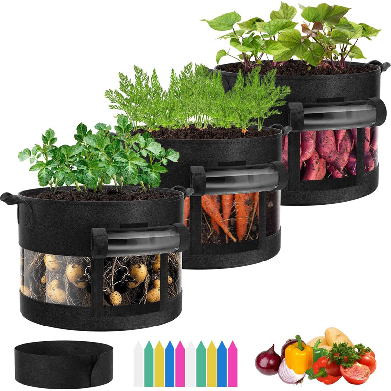 Sac de culture en tissu non tissé 10 gallons (paquet de 3), Paquet de 3