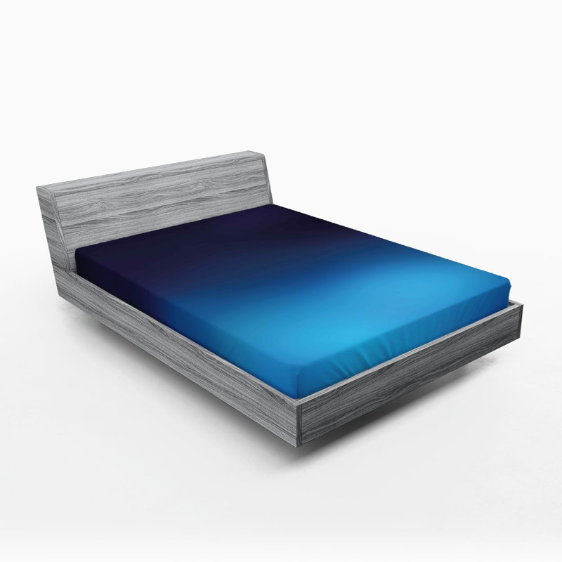 Drap-housse bleu marine Ambesonne, Ensemble de draps pour lit très grand californien