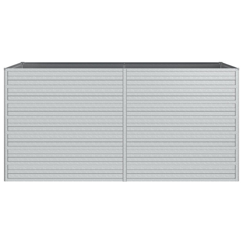 Jardinière surélevée avec jardinière en acier galvanisé argenté, H 30,31 po x l 63 po x P 31,5 po