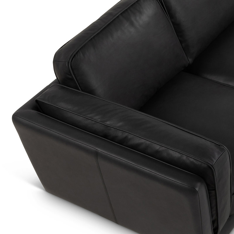 Brooklyn 90 Inch Sofa - Dark Brown, Black