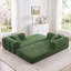Canapé-lit 64,7 po en velours côtelé désossé, canapé futon modulaire, canapé en mousse à compression avec 2 coussins, aucun assemblage requis-1374894628-1369500009