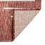 Tapis intérieur / extérieur rayé en polypropylène tissé à la machine en rouge clair-1055027256