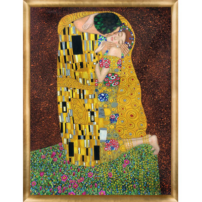 «The Kiss» par Gustav Klimt, peinture encadrée