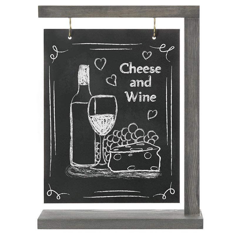 Tabletop Wood Sign Stand Chalkboard