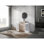 Meuble-lavabo de salle de bain avec lavabo en céramique et 2 armoires, porte, meuble-lavabo moderne blanc lustré scintillant 48 po, rangement, couleur