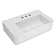 Whitehaus Collection 30" Rectangular Wall Mount Basin With Faucet Drilling And Rear Centre Drain Location