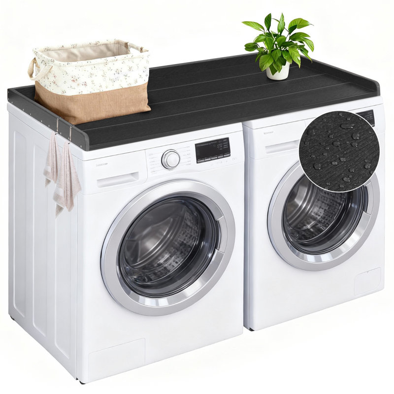 Hdpe Washer Dryer Countertop, No-installation Laundry Topper For Washer And Dryer, Waterproof Odorless Countertop For Laundry Room Storage, 54" X 27"