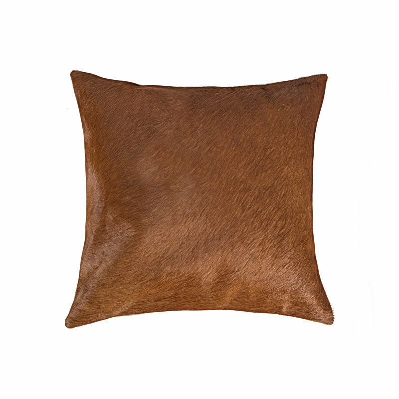 Coussin décoratif, H 20 po x l 20 po, Brun