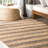 Natural Sycamore Striped Jute Area Rug-2071040063