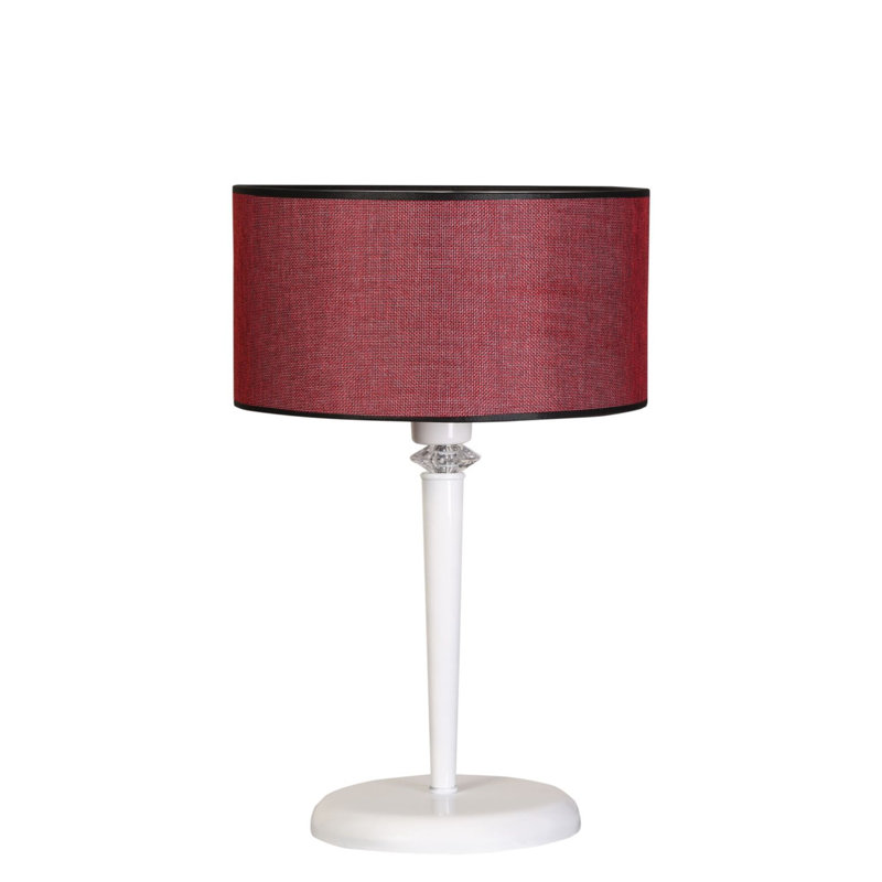 Lampe de table 21,65 po Grassingt, Rouge, Blanc