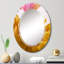 Nuage d'encre jaune et rose dansant - miroir mural moderne-307771797