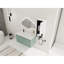 Meuble-lavabo de salle de bain 36 po avec résine et tiroir latéral, blanc