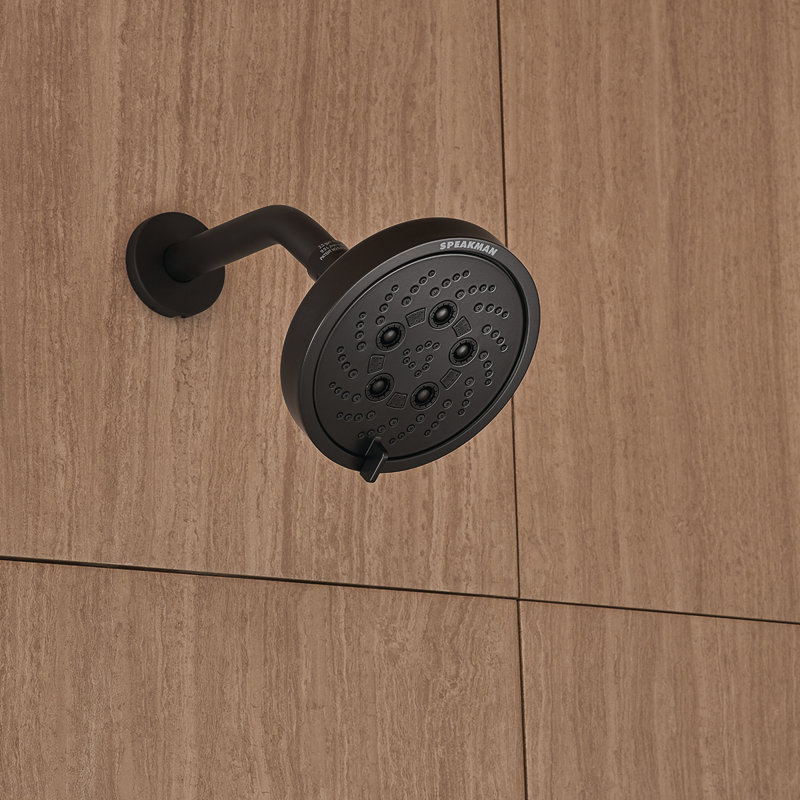 Vector Massage Adjustable Shower Head, Matte Black