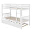 Lit superposé simple en bois d'hévéa avec lit gigogne escamotable transformable en deux lits séparés-117529645
