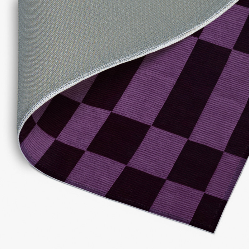 Tapis intérieur / extérieur mauve à carreaux, Rectangle 4pi x 6 pi