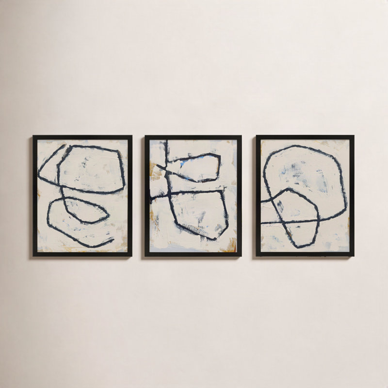 «Moser Tw torsé 4, 5, 6» par Jacques Pilon - ensemble de 3 impressions, H 20 po x l 16 po x P 1,25 po, Papier avec cadre noir
