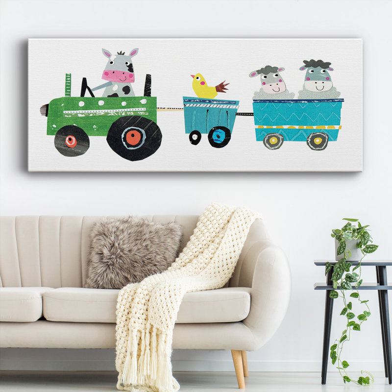 «Cute Farm» sur toile, H 8 po x l 20 po x P 1,5 po
