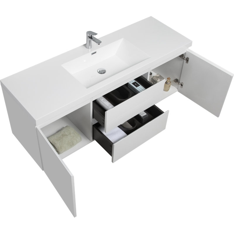 Meuble-lavabo flottant avec lavabo Amma