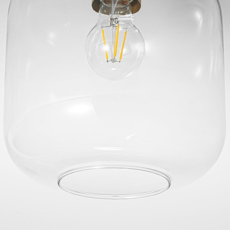 Plafonnier encastré en verre 1 lumière