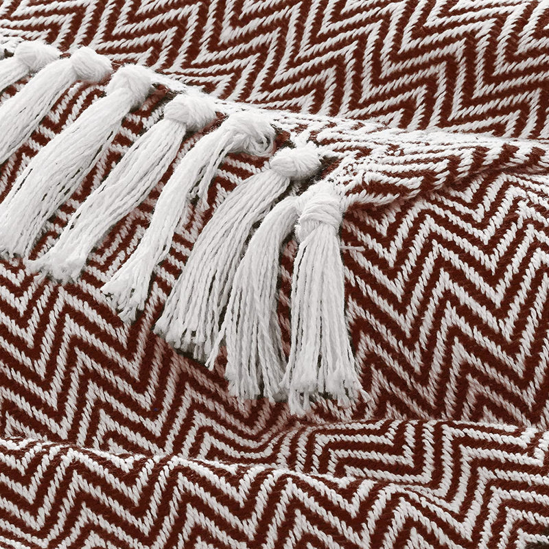 Hand Woven Throw Blanket, Red