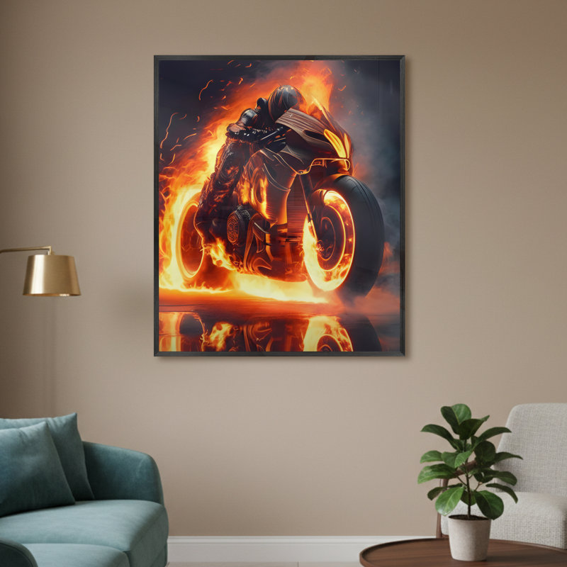 Single Picture Frame LED Illuminated Wall Art Wall Art on Glass / Aluminium, 60 cm H x 50 cm W