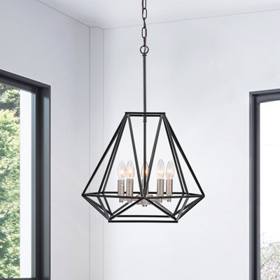 Cranford 16" W 5-Light Geometric Chandelier