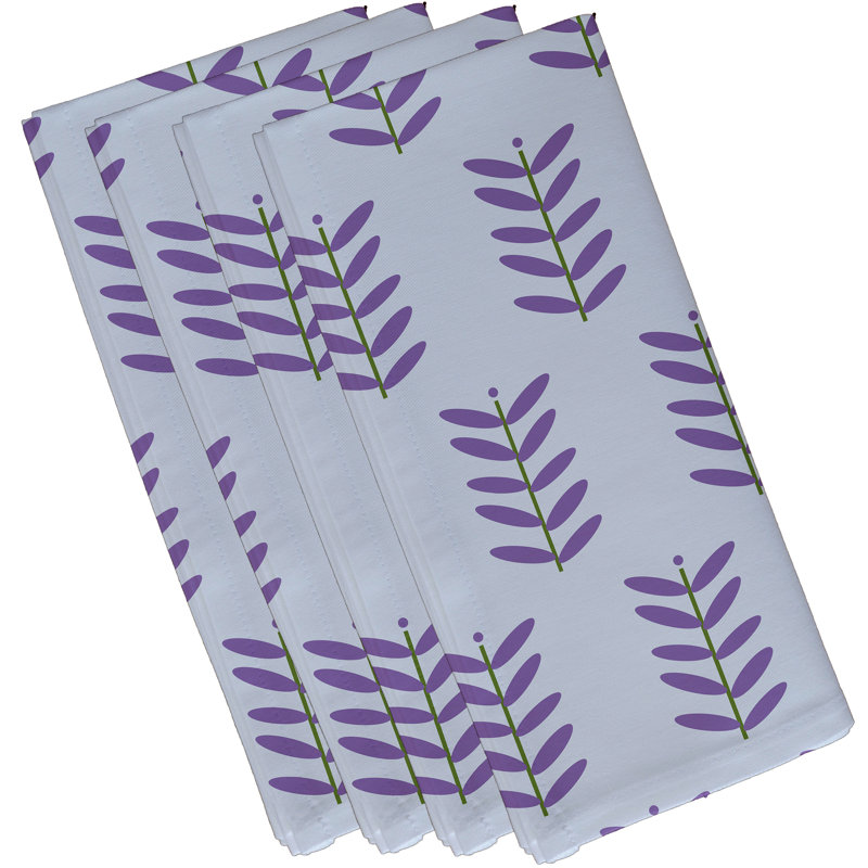 Ensemble de serviettes 4 pièces Arnaud, L 18 po x L 18 po, Bleu, mauve