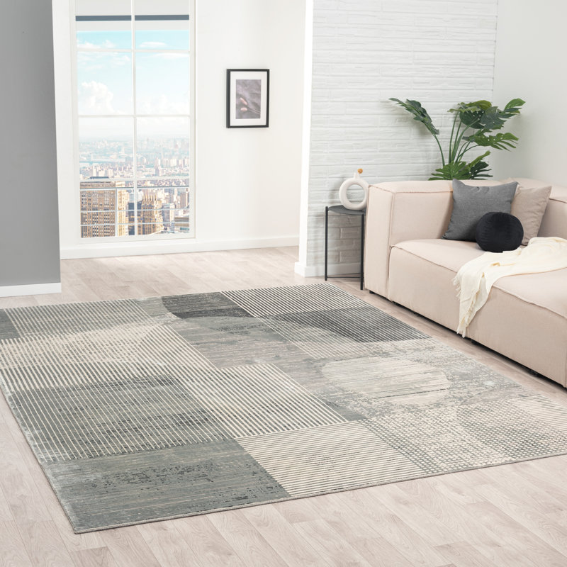 Tapis tissé à la machine Mcnett Stone Ridge, Carré 4 pi