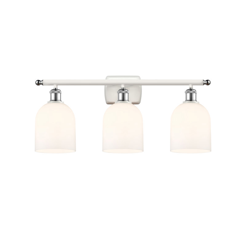 Anacaren 3 - Light Dimmable Vanity Light, Glossy White, White Polished Chrome
