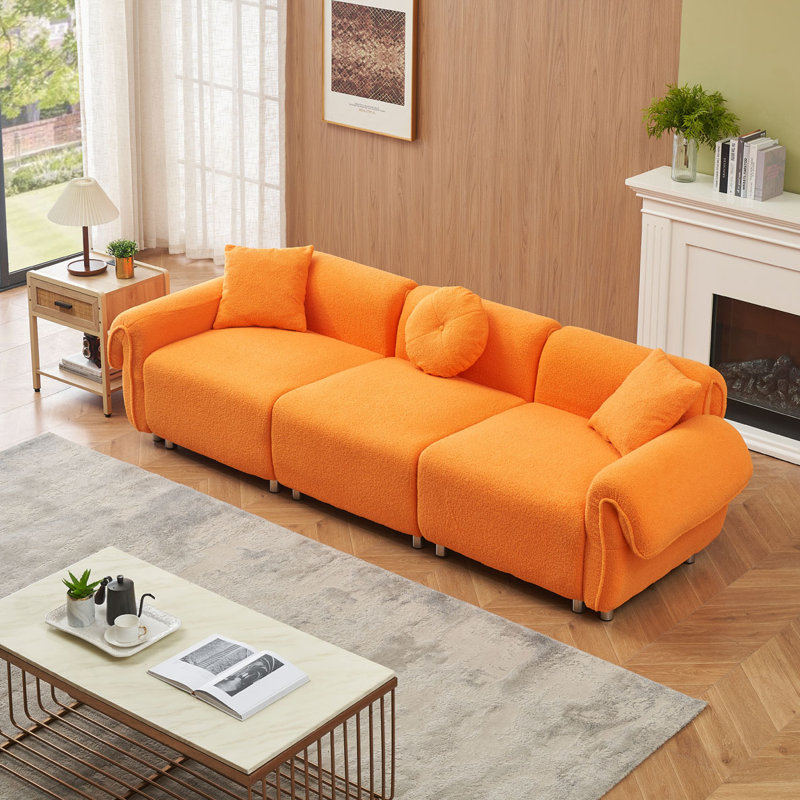 Canapé 3 places Teddy, Teddy orange