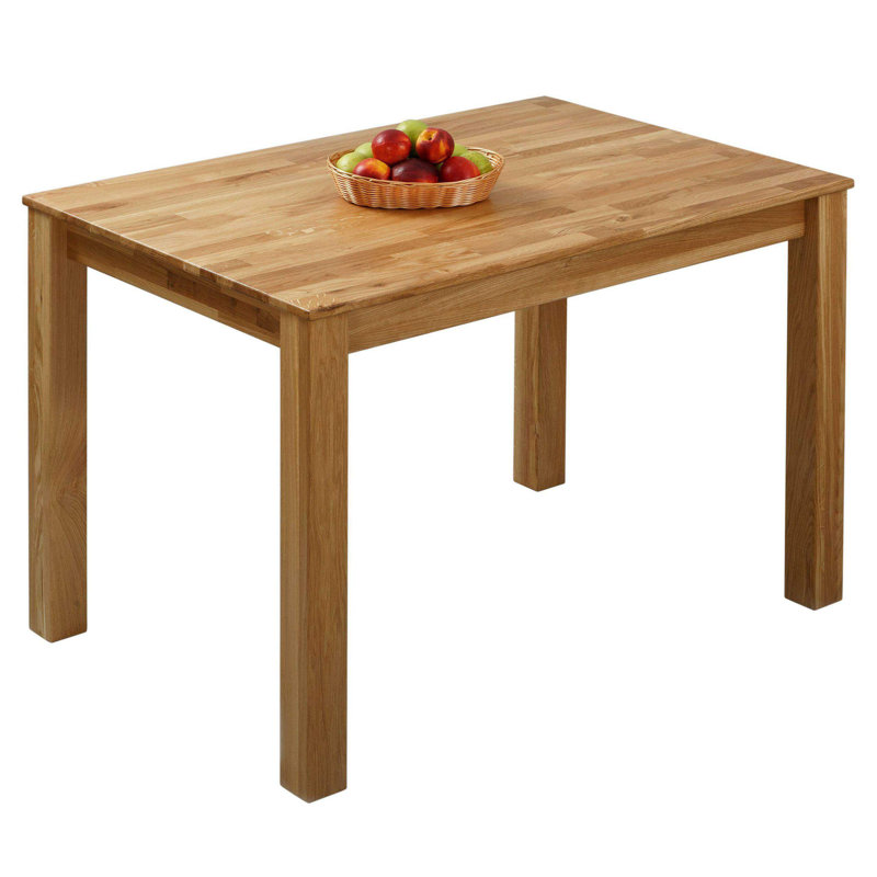 Thorin Solid Wood Dining Table, 75cm H x 110cm L x 75cm W, Heart Oak