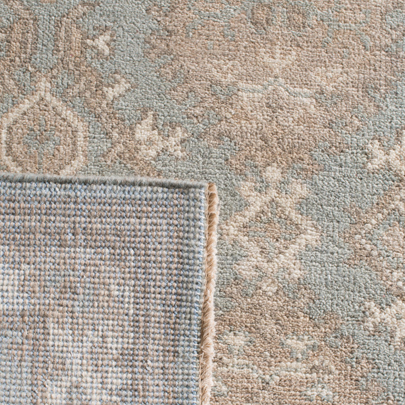 Sivas Hand-Knotted Light Blue/Ivory Area Rug, Rectangle 9' x 12'