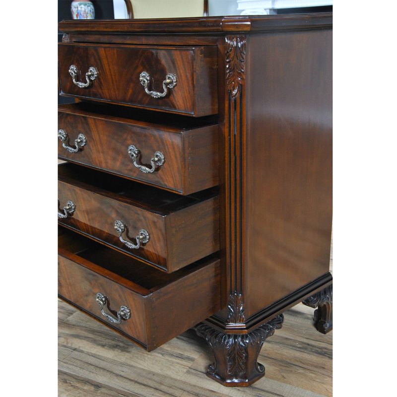 Table de chevet en bois massif brun
