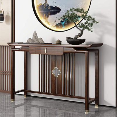 New Chinese-style solid wood entrance table
