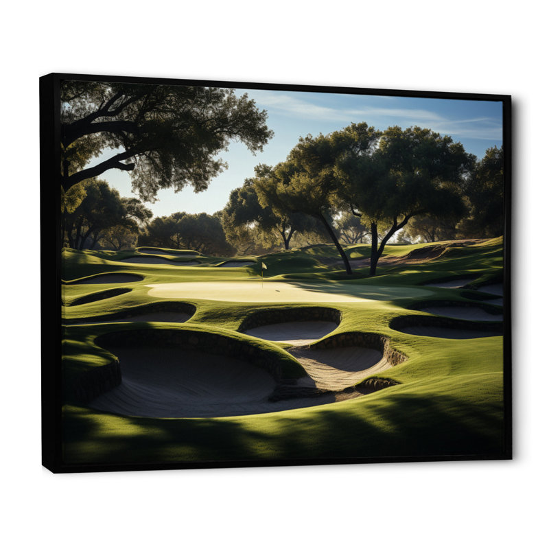 Golf Precision Putt I - Imprimé, H 16 po x l 32 po x P 1 po, Cadre flottant noir