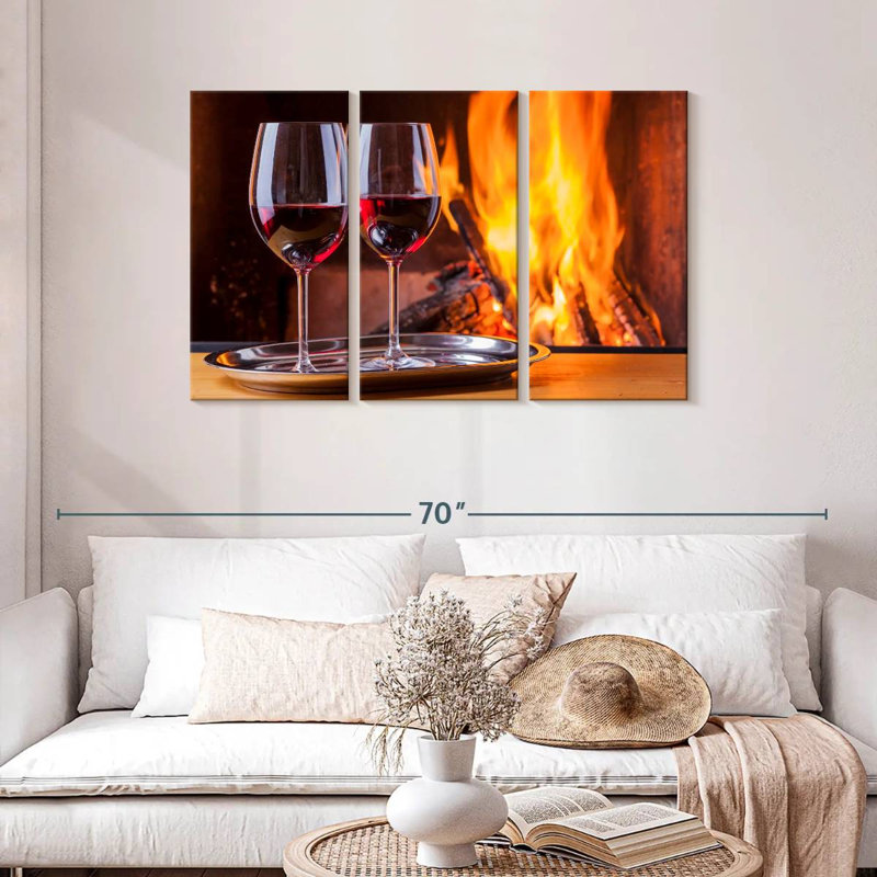 Yarlin Wine By The Fireplace, 28" H x 45" W