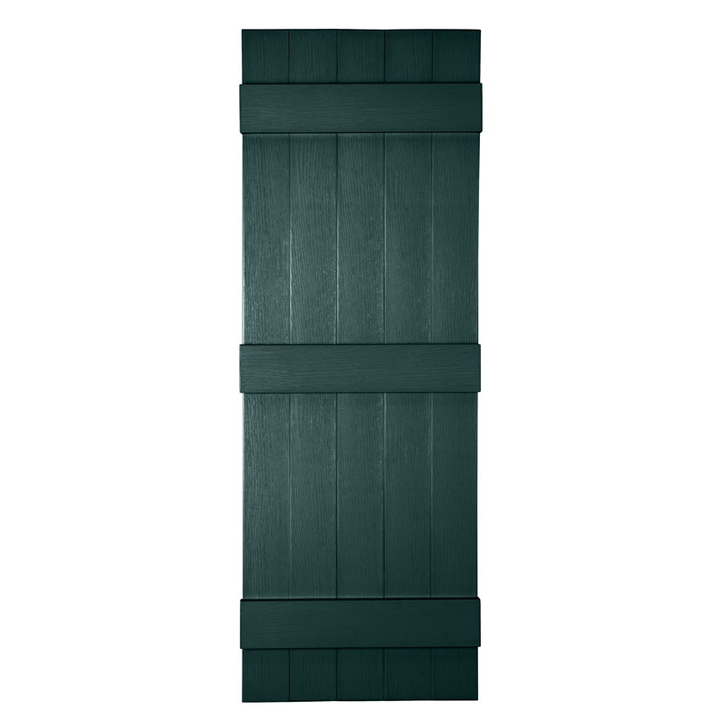 Persiennes personnalisées à 5 planches fermées, Vert ébène, 79"