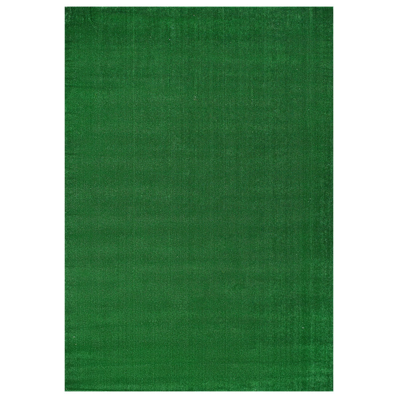 Artificial Turf Solid Grass Indoor Outdoor Area Rug, Rectangle 8' x 12'
