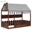 Lit simple Montessori peu encombrant, bois massif, charme rustique pour salle de jeux pour enfants