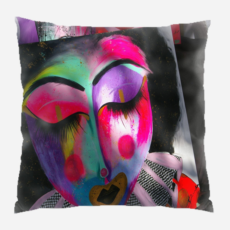 Outdoor Reversible Throw Pillow, Microsuede, Indoor