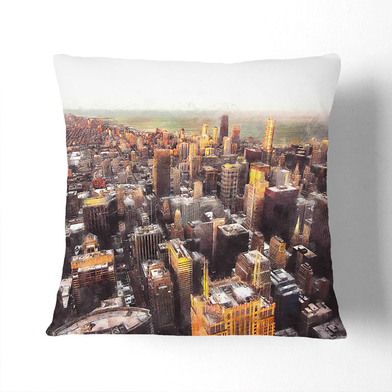 Square Throw Cushion, 40cm H x 40cm W x 15cm D, Stone