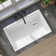 33" X 19" White Undermount Kitchen Sink Workstation Rectangular Sink Granite Composite Dual Mount Single Bowl Basin Farmhouse Deep Sink with Accessories